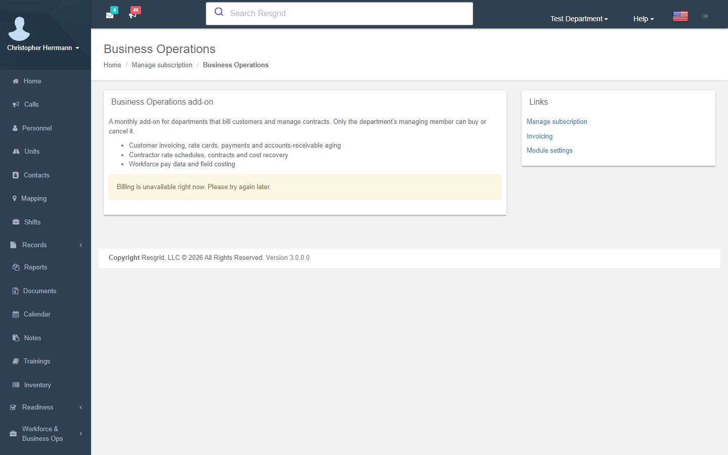 Business Operations add-on