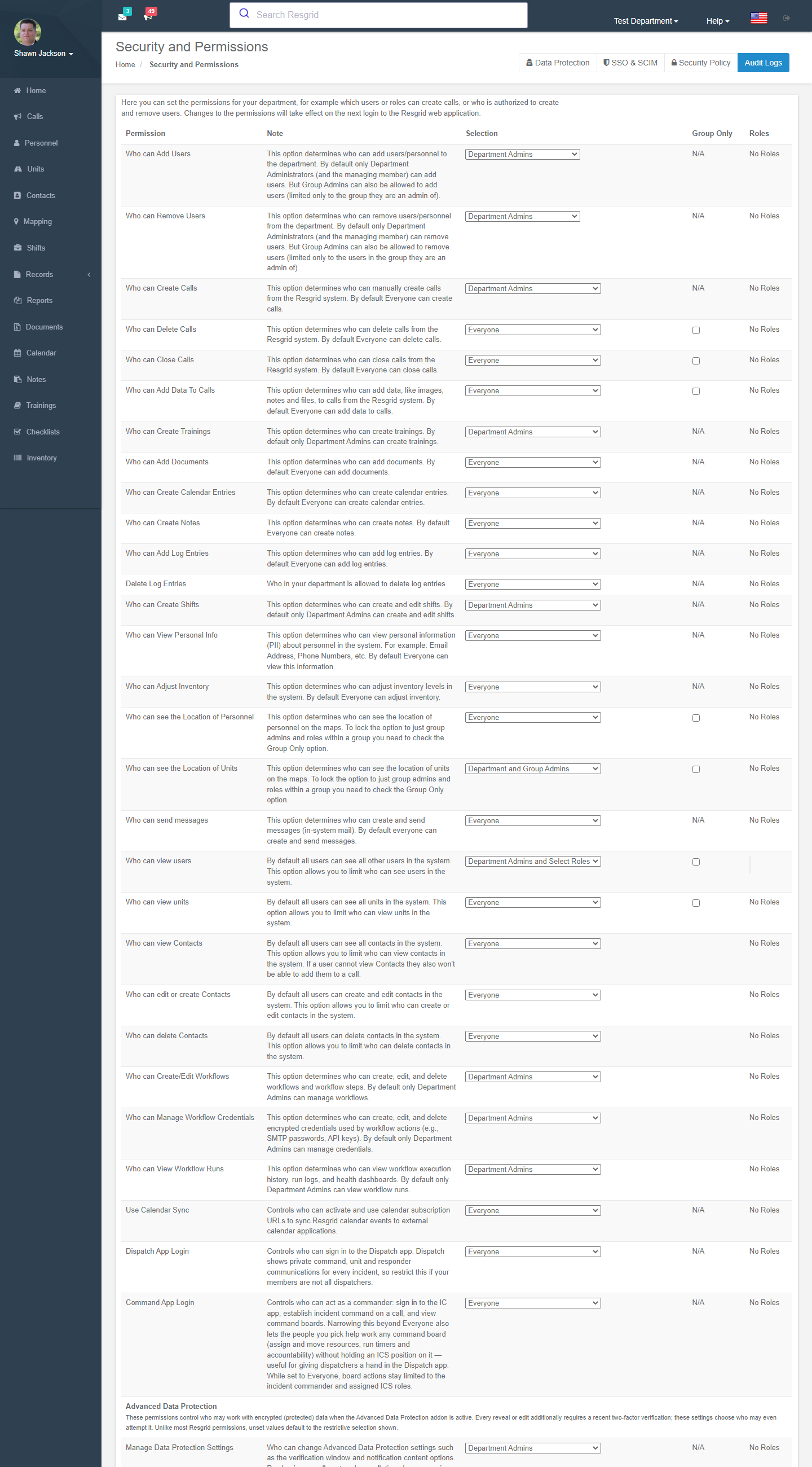 Security and permissions