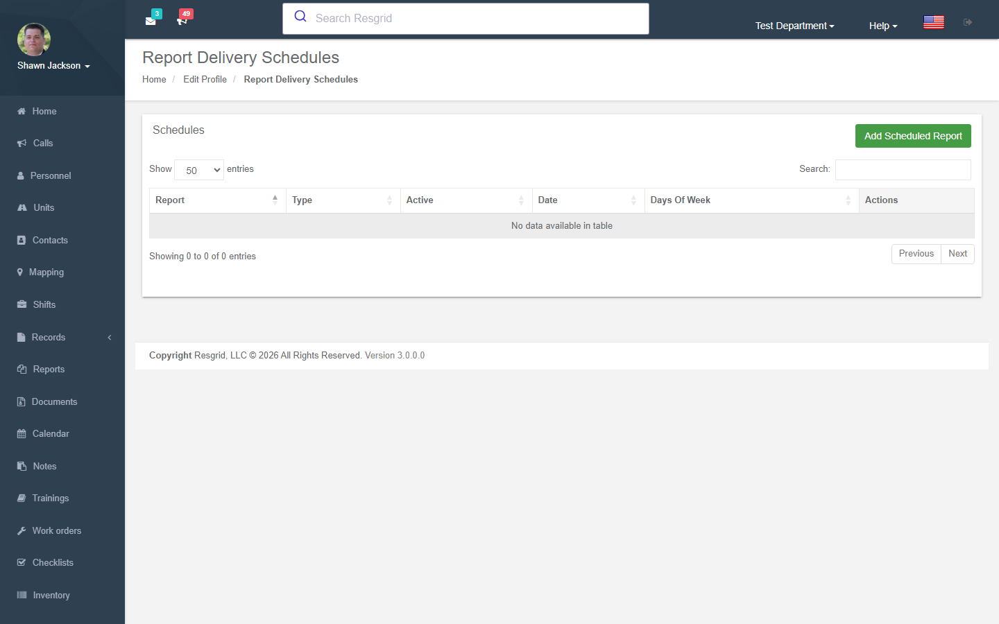 Report delivery
