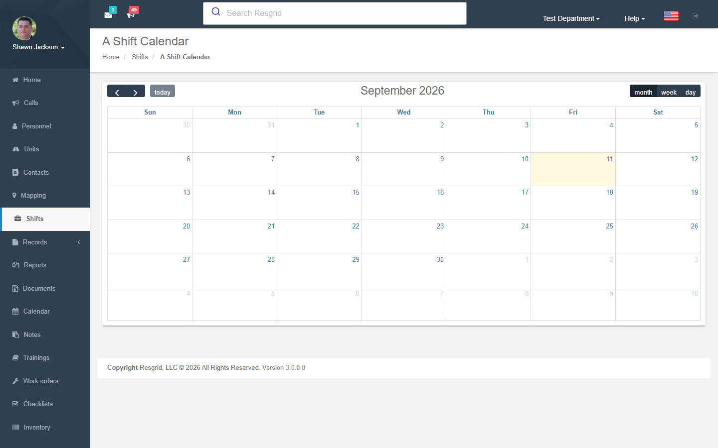 Shift calendar
